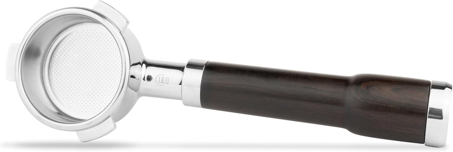 LILQ 54mm Spouted 3 Ears Portafilter Compatible with Breville Machines Stable Handle (Blackwood Fusion, 54mm Double Spouts)