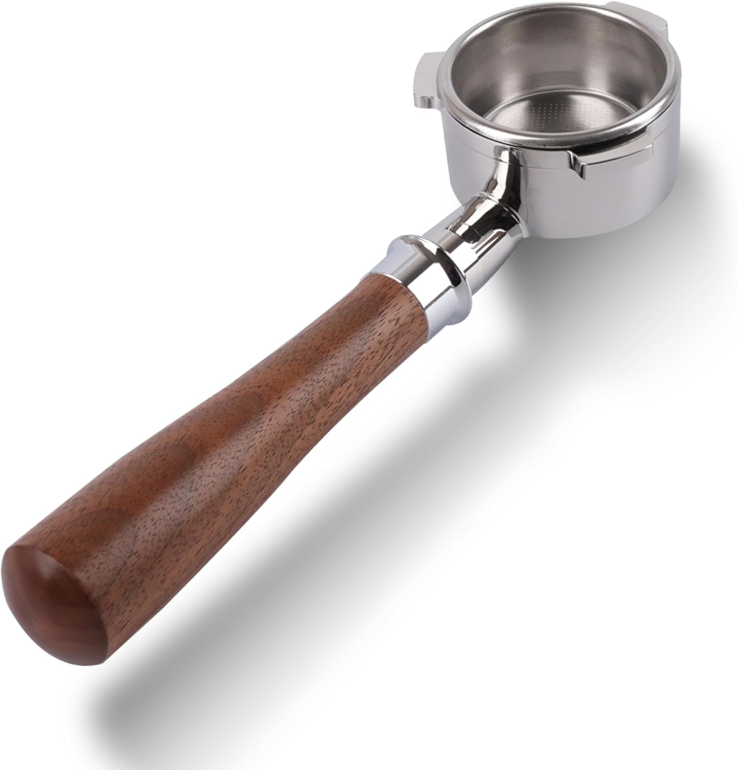 54mm Bottomless Portafilter Compatible for Breville Barista Express, Pro, Touch, and Impress | T Buckle Walnut Handle