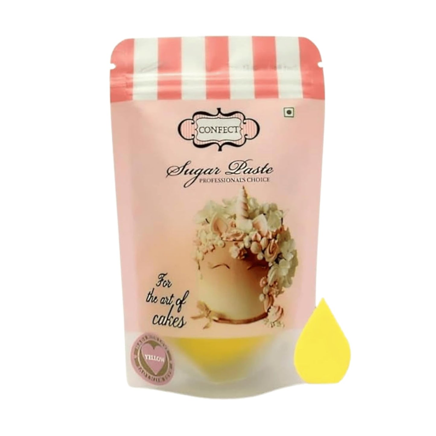 Confect Sunshine Yellow Fondant | Icing Fondant | Colored Fondant | Fondant Kit | Cake Fondant | Chef's Choice Edible Fondant for Cake Decorating | Vegan, Gluten-Free, Nut-Free, Palm Oil-Free – 8.8 oz