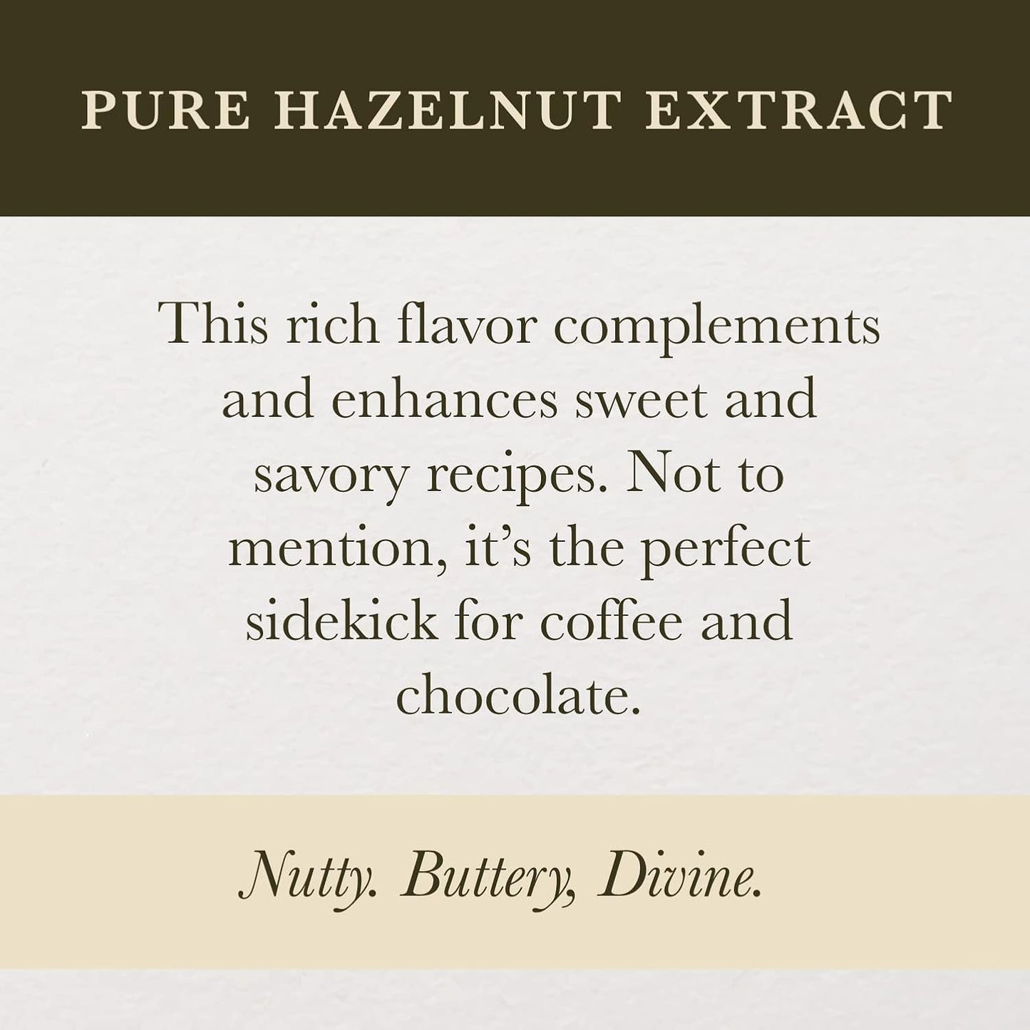 Cook's, Pure Hazelnut Flavor, Perfect for Baking and Cooking, Certified Kosher, Gluten Free, Allergen Free, Vegan, 4 oz
