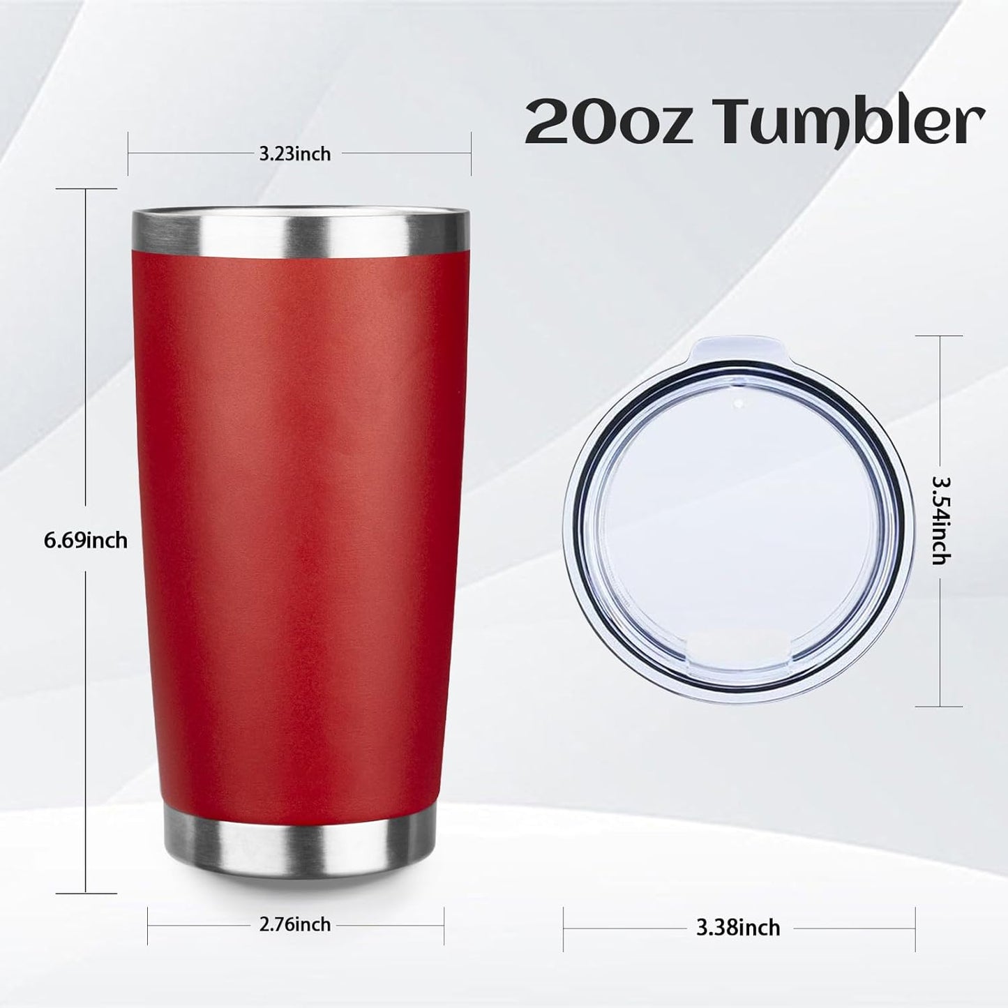 StarSpeed 20oz Tumbler Bulk with Lid, Stainless Steel Insulated Tumblers Double Wall Vacuum Insulated Travel Mug, Powder Coated Coffee Cups for Hot and Cold Drinks(Wine Red,1)