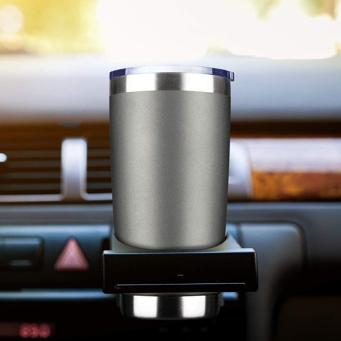 20oz Tumbler Bulk Stainless Steel Vacuum Insulated Tumblers with Lid Double Wall Travel Mug Durable Powder Coated Coffee Cup, Suitable for Ice Drinks and Hot Beverage (Gray 12pack)