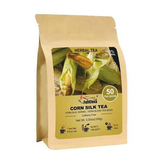 Fullchea - Corn Silk Tea Bags, 50 Counts - Subtly Sweet Flavor & Corn Aroma - Non-GMO - Caffeine-Free - Support Kidney & Aid Digestion