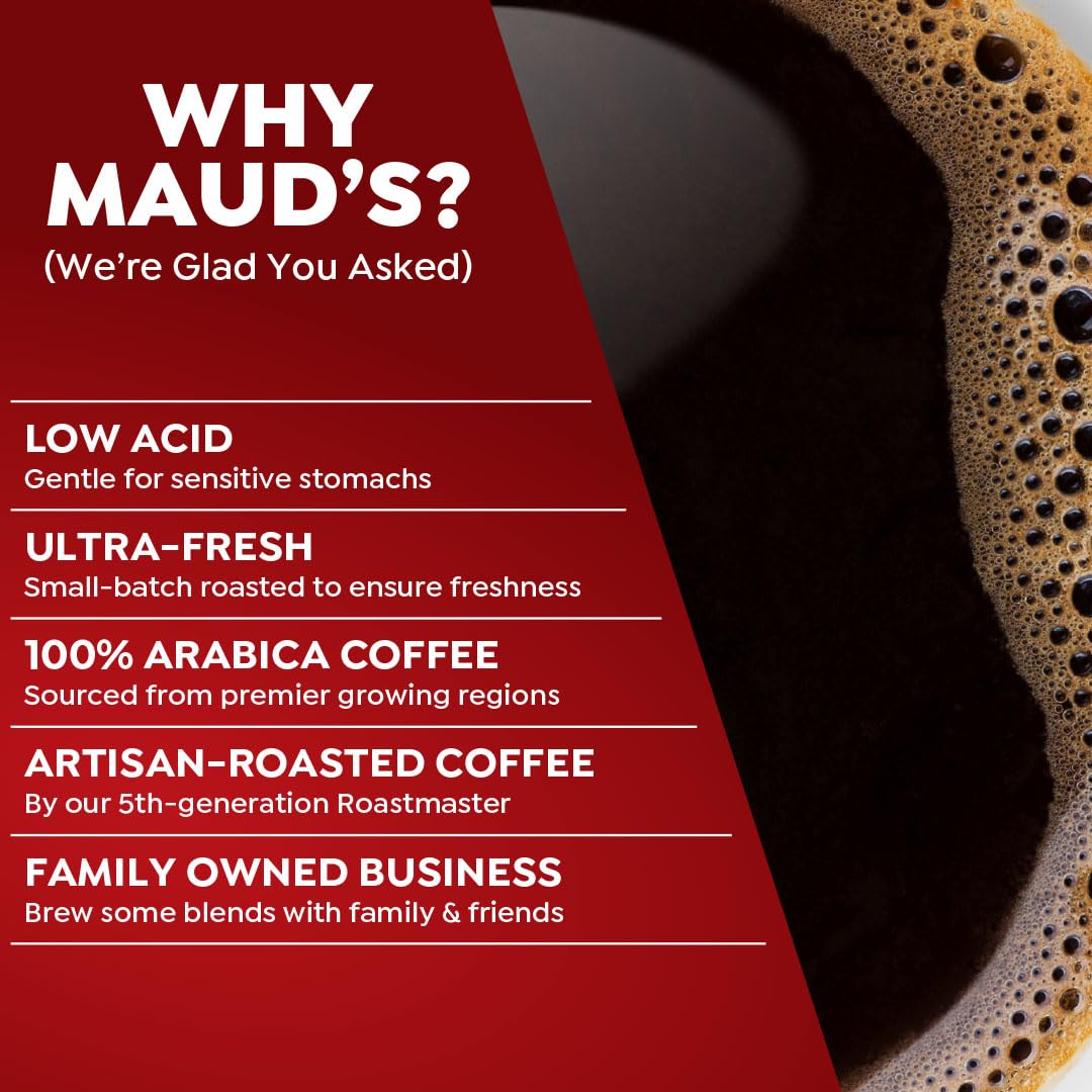 Maud's Medium Roast Coffee Pods, 200 ct, Recyclable Single Serve Pods – 100% Arabica Coffee, Compatible with Keurig K Cups Maker