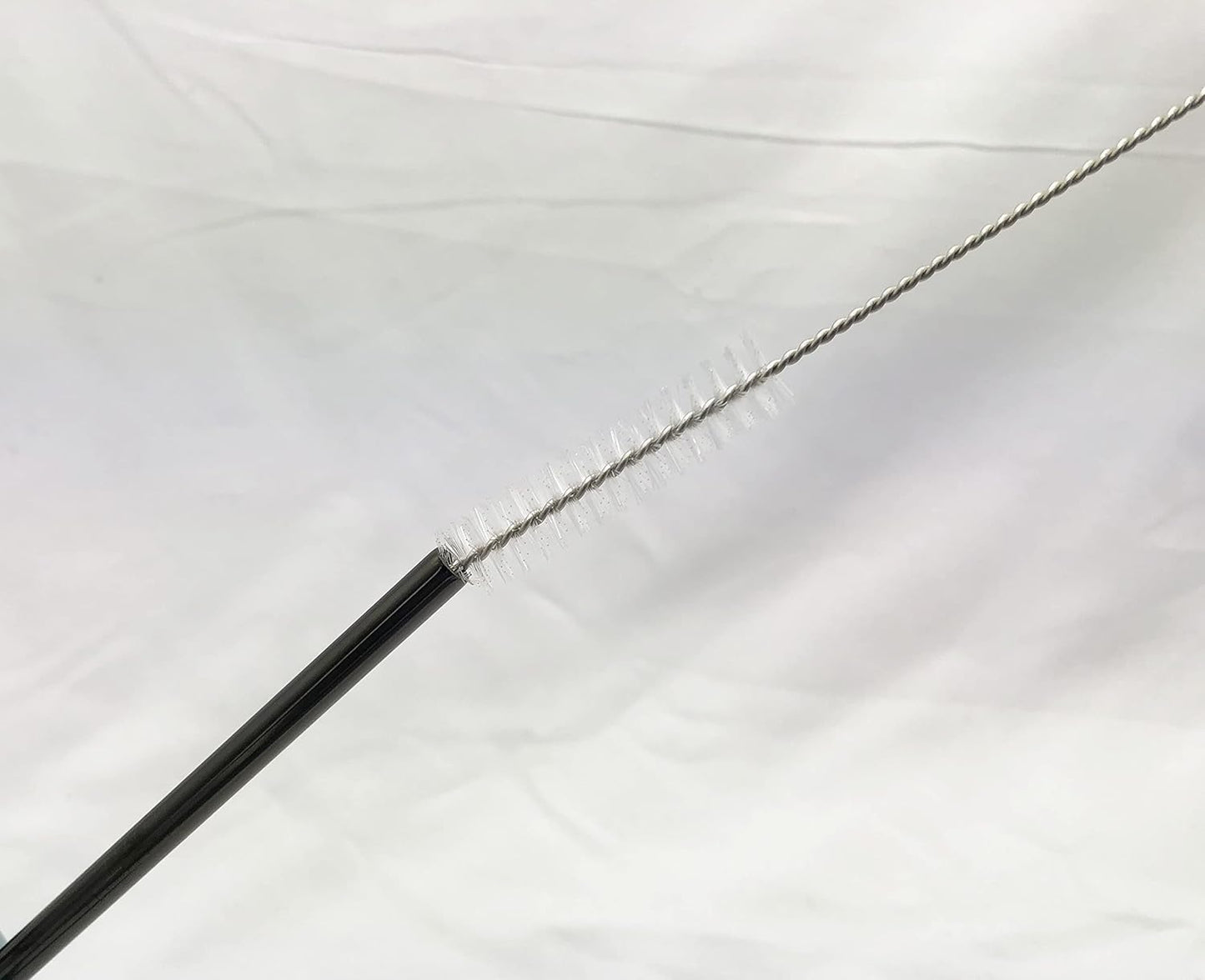 10 Pcs Stainless Steel Straws, Reusable Drinking Straws, Straight Metal Straw Sets with 2 Pcs Cleaning Brushes (10.5 Inch, Black)