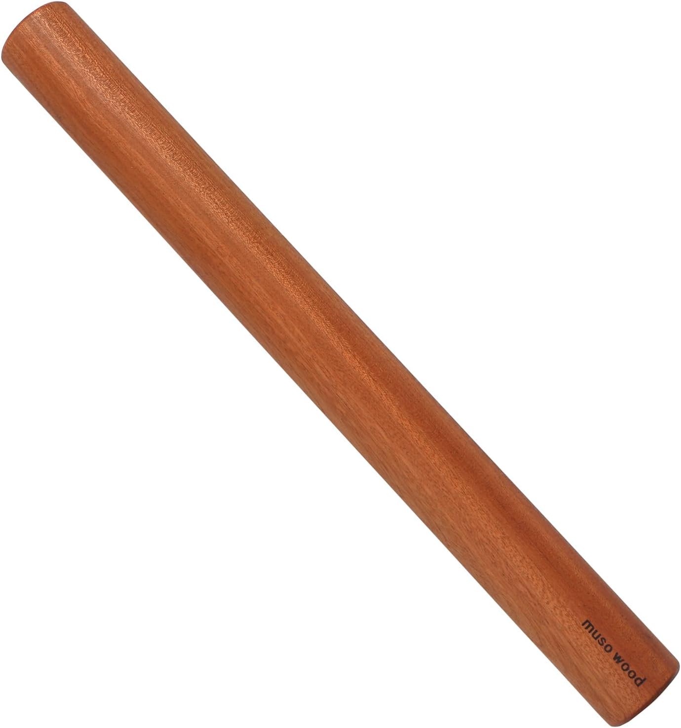 Muso Wood Sapele Wooden Dowel Rolling Pin for Baking,Tapered Roller for Fondant, Pie Crust, Cookie, Pastry (Dowel 17.5inch)