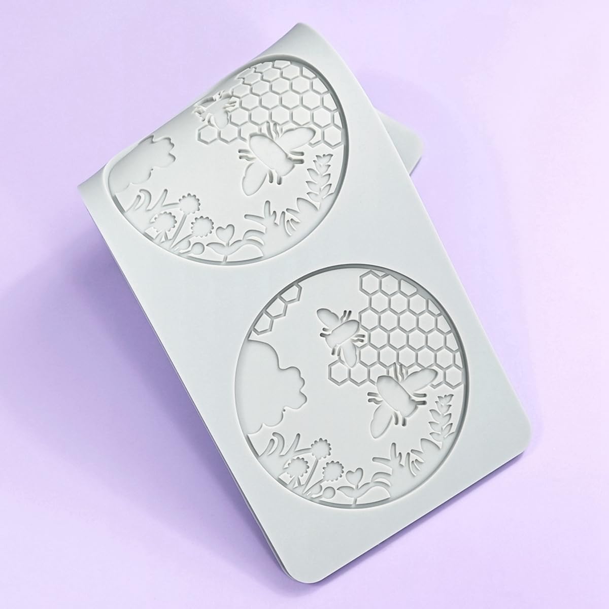 TUKE 3D Honeycomb Lace Fondant Mold Lace Beehive Wedding Cake Silicone Mousse Sugar Craft Icing Mat Pad Pastry Baking Tool (B_ Honeycomb)