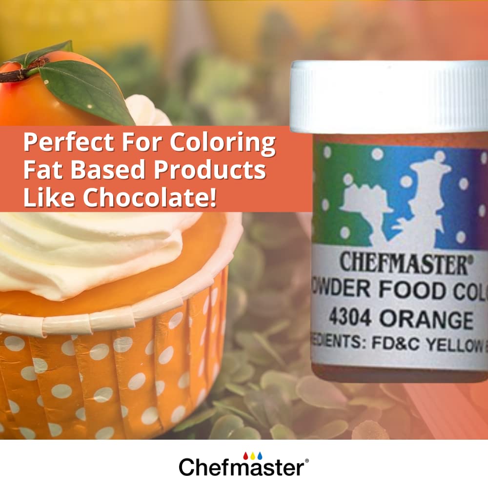 Chefmaster Yellow Dry Powder Candy Color | Vibrant Shades | Chocolate, Macarons, Fondant | Decorating | Professional-Grade Dye | Easy-to-Use | Manufactured in USA | 3 grams