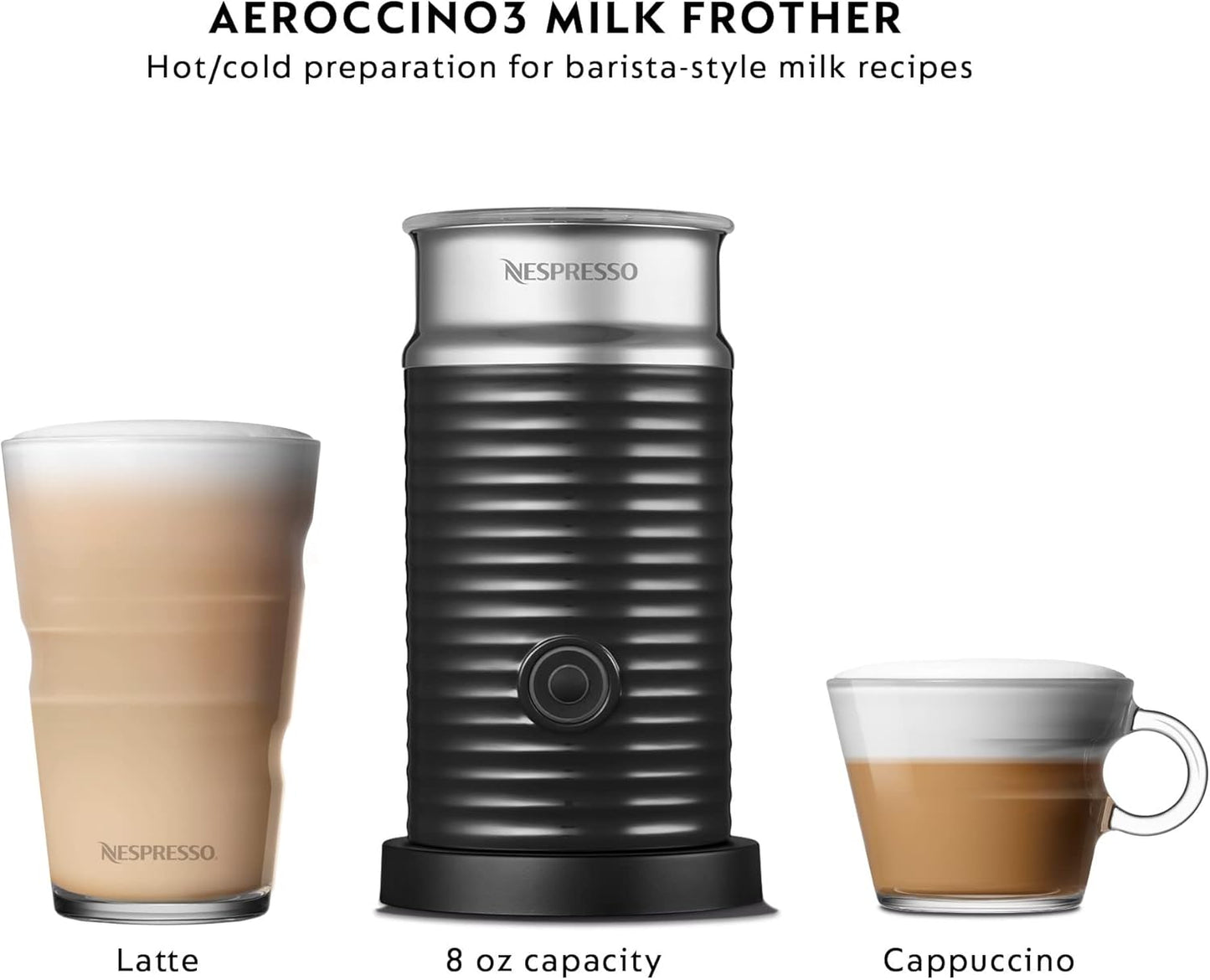 Nespresso Vertuo Pop+ Coffee and Espresso Maker by Breville with Milk Frother, Dark Grey