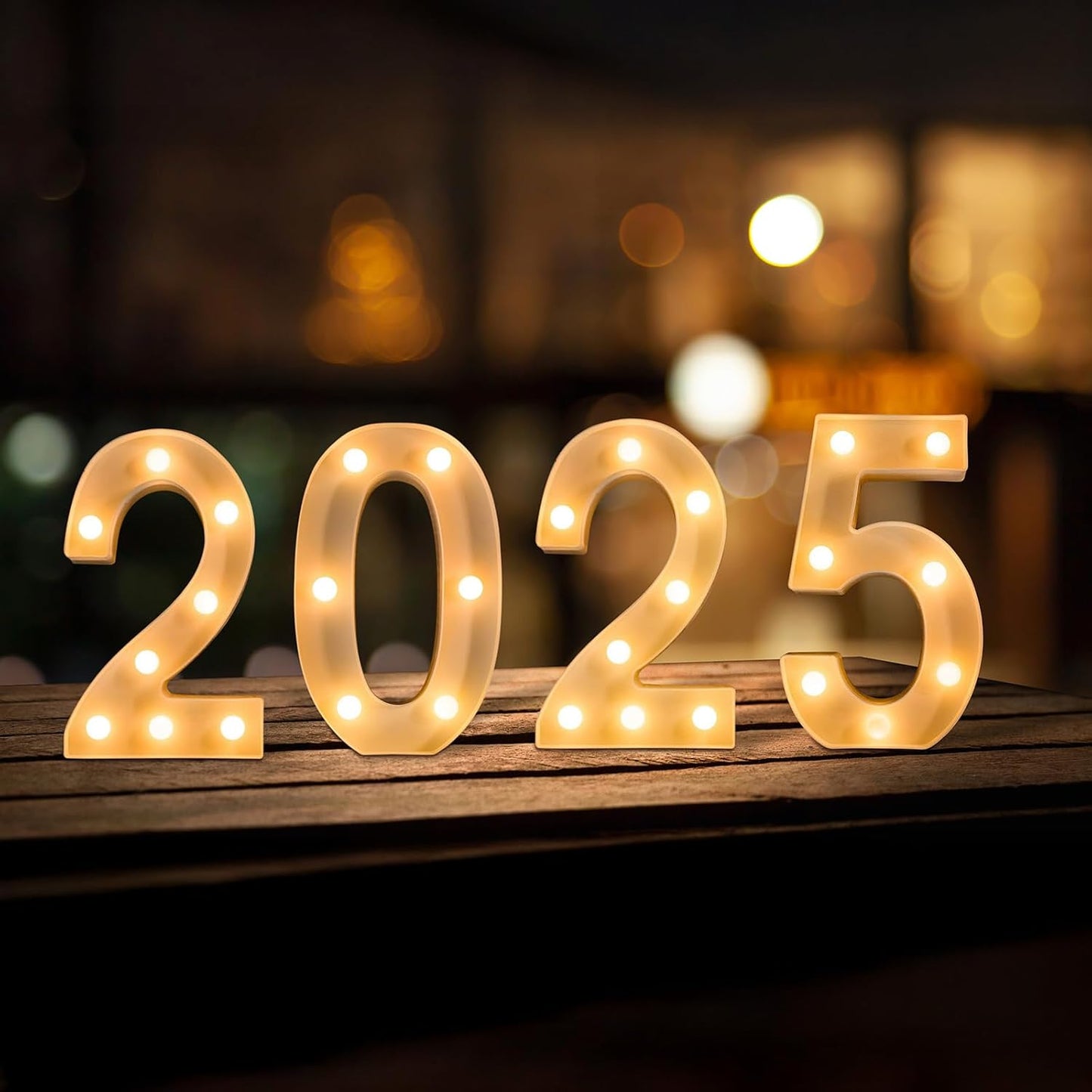 Foaky Decorative Led Marquee Light Up Number, Marquee Light Up Number Sign for Night Light Wedding Birthday Party Christmas Home Bar Decoration Number(5)