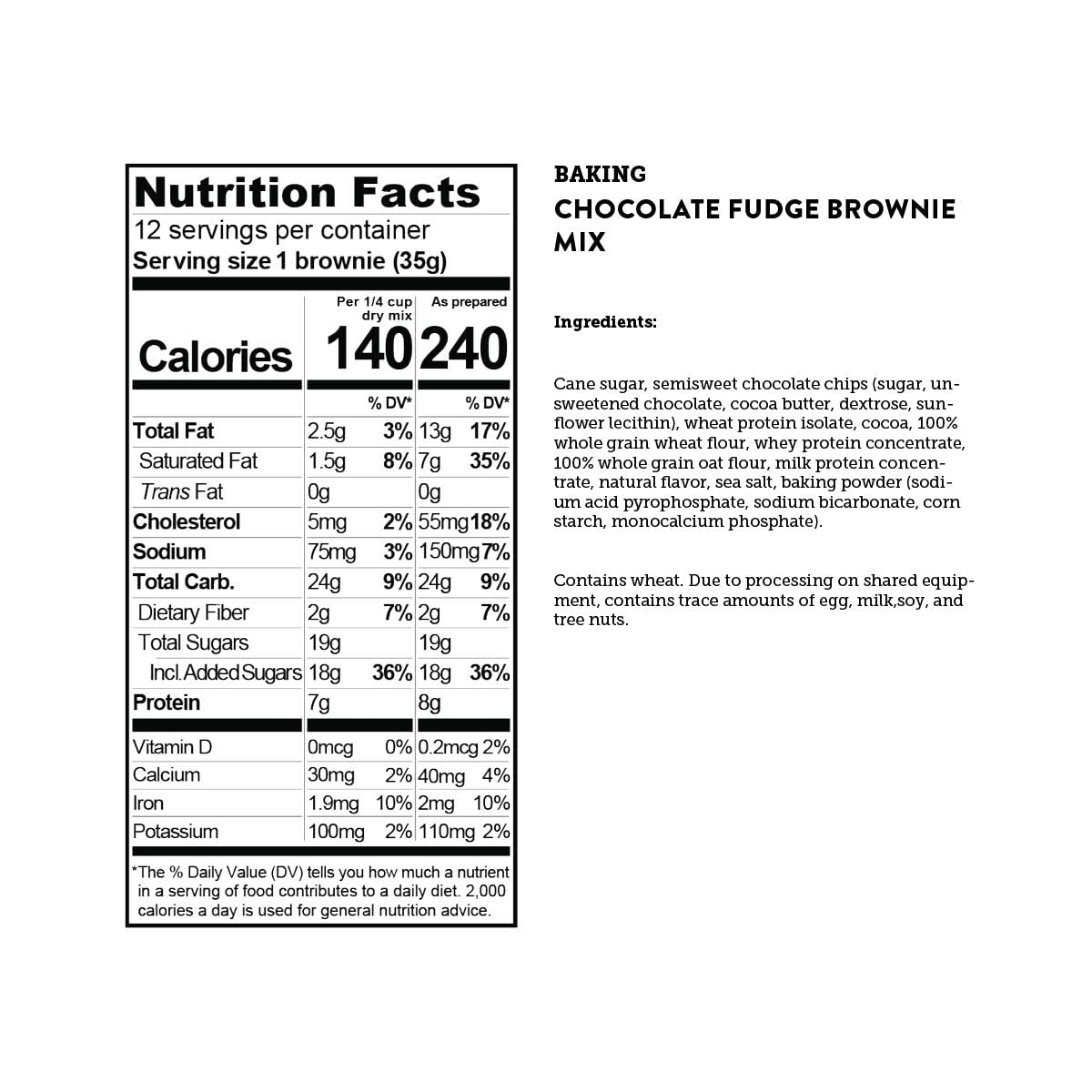 Kodiak Brownie Baking Mix, Chocolate Fudge, High Protein,100% Whole Grains, (Pack of 1)