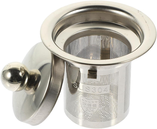 Stainless Steel Tea Infuser Insert with Dual-Function Lid Extra Fine Mesh Strainer for Loose Leaf Tea Heatproof Double Handles Perfect for Teapots and Mugs