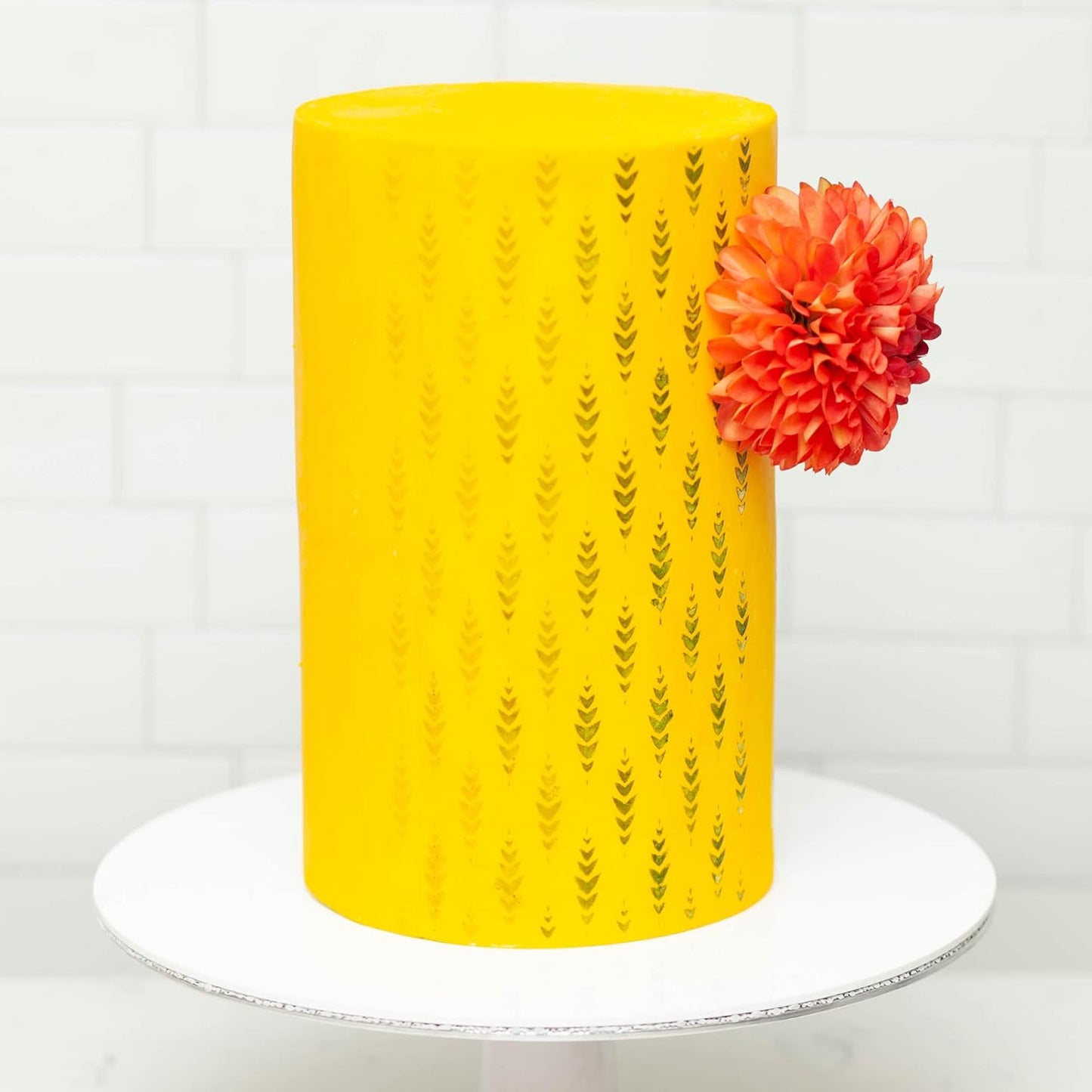 Cake Decorating Stencil for Tall Buttercream Cake, Royal Icing, Ganache, Paint, Airbrush (ARRO)