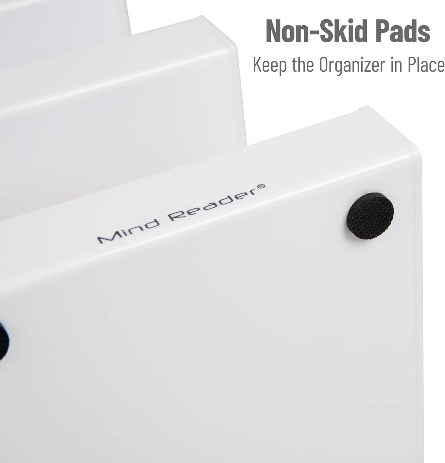 Mind Reader Coffee Tea Utensil and Condiment Station, Countertop Organizer, Coffee Bar, Kitchen, 6"L x 9"W x 16"H, White