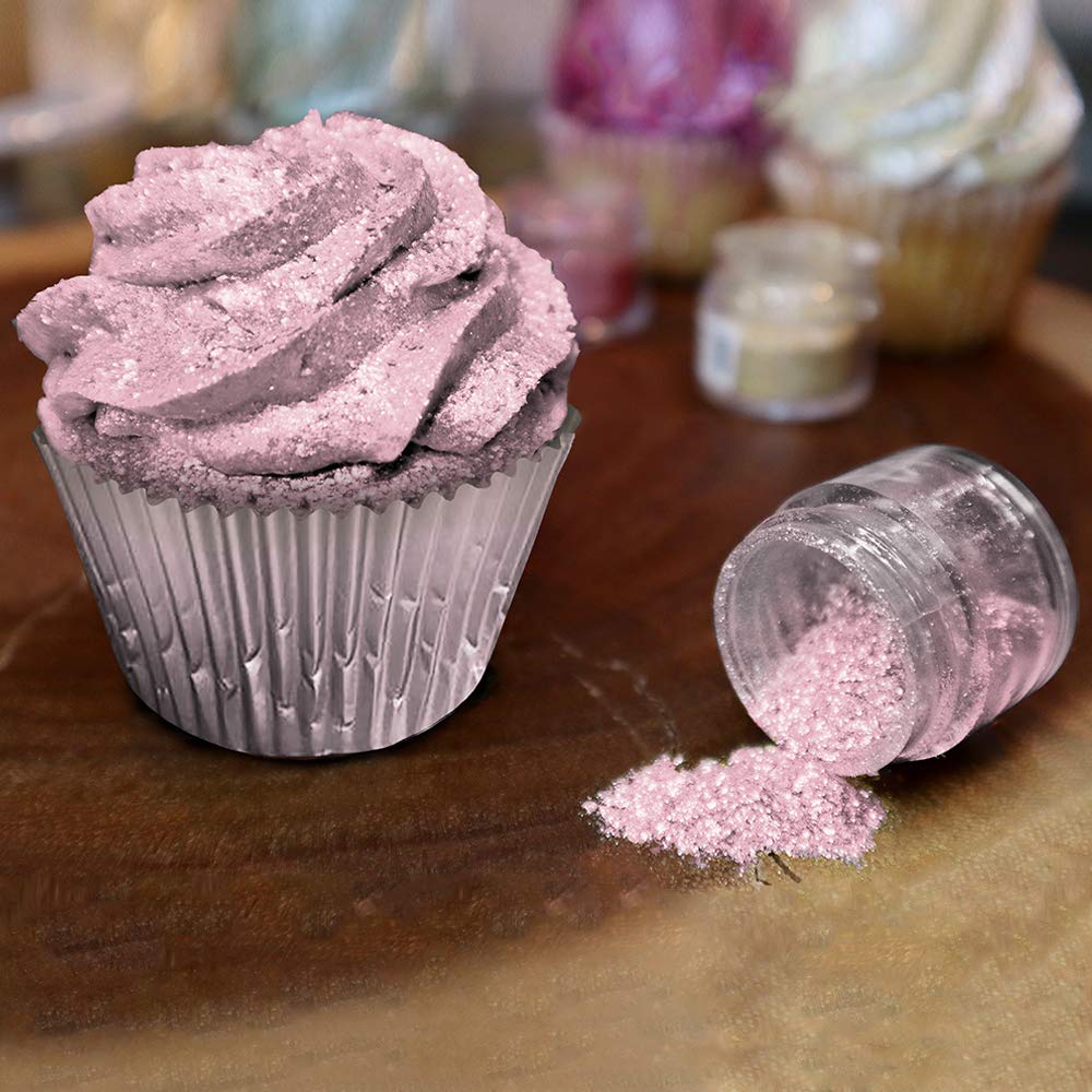 BAKELL Soft Pink Edible Glitter, 45 Grams | TINKER DUST Edible Glitter | KOSHER Certified | 100% Edible Glitter | Cakes, Cupcakes, Cake Pops, Drinks, Dessert Vegan Glitter & Dusts (45g Shaker, Soft Pink)