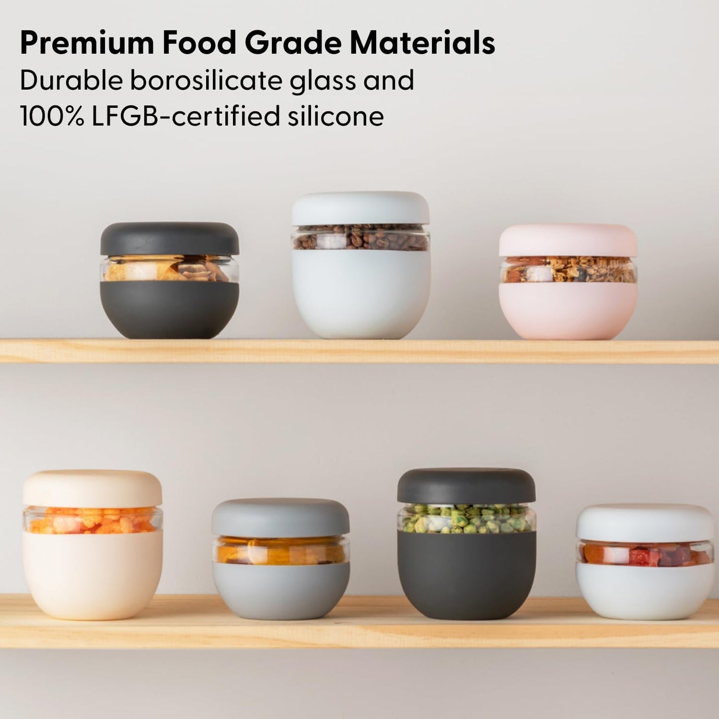 W&P Porter Seal Tight Lunch Bowl Container w/ Lid | Blush 16 Ounces | Leak & Spill Proof, Soup & Stew Food Storage, Meal Prep, Airtight, Microwave and Dishwasher Safe, BPA-Free Glass