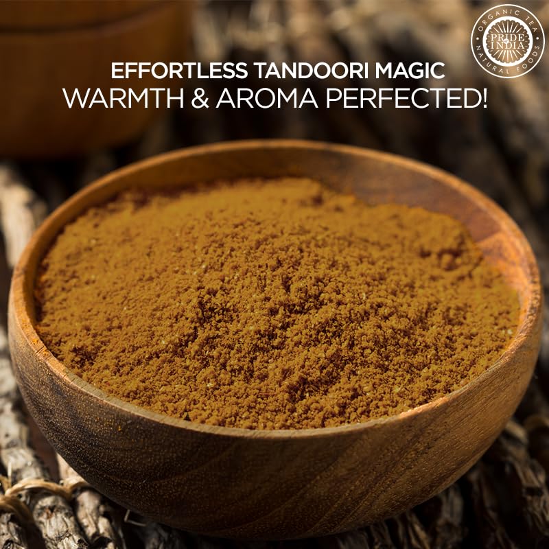 Pride of India – Tandoori Grill Masala – Blend of Exotic & Gourmet Spices – Ideal for Vegetable, Meat & Chicken Cooking – GMO Free – Easy to Use - 7 oz. Medium Dual Sifter Bottle