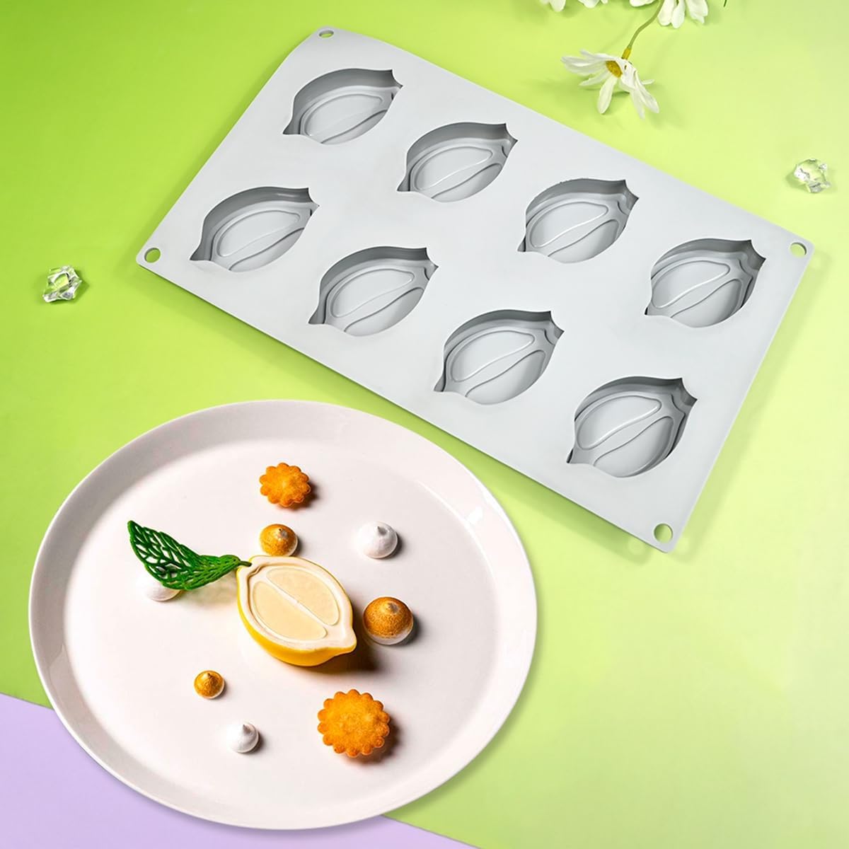 mostsom 3D Lemon Silikone Cake Mold For Baking Mousse Desserts Bakeware Cake Decorating Tools (I_ Lemon)