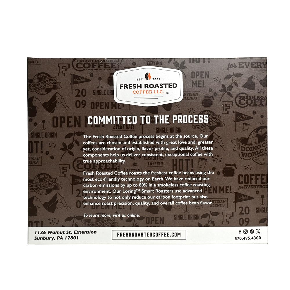 Fresh Roasted Coffee, Organic Bali Blue Moon | USDA Organic, Kosher | Medium Roast 72 Pods for K Cup Brewers