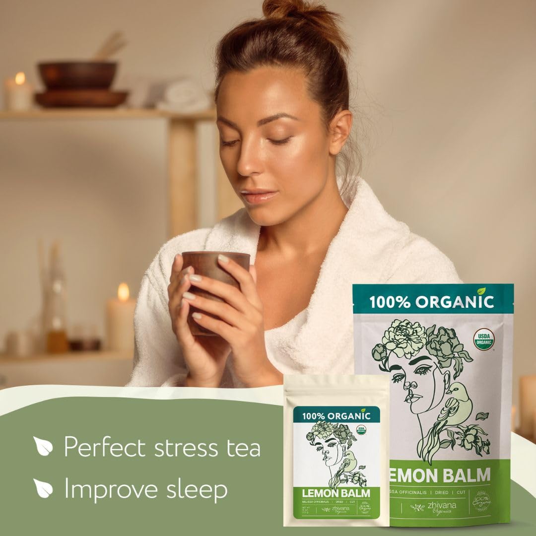 Super Value Pack 5 LB - Organic Lemon Balm Tea - Melissa Officinalis - Improve Sleep, Support Digestion, Lower Stress Levels