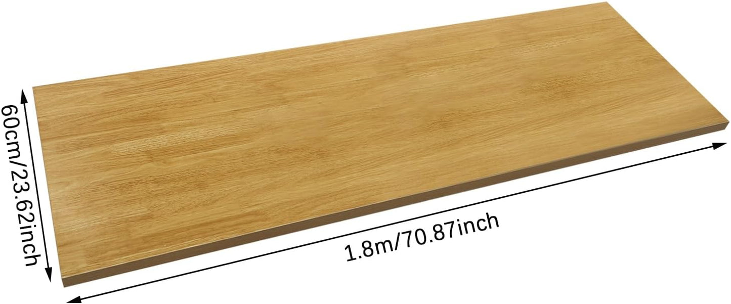 Butcher Block Countertop | 71x24in Wood Board Countertop | DIY Washer Dryer/Island/Kitchen Counter-top | countertop Cutting Board | 1102lbs Load Capacity | Wood Color | NO Base Legs, 1.38in Thick