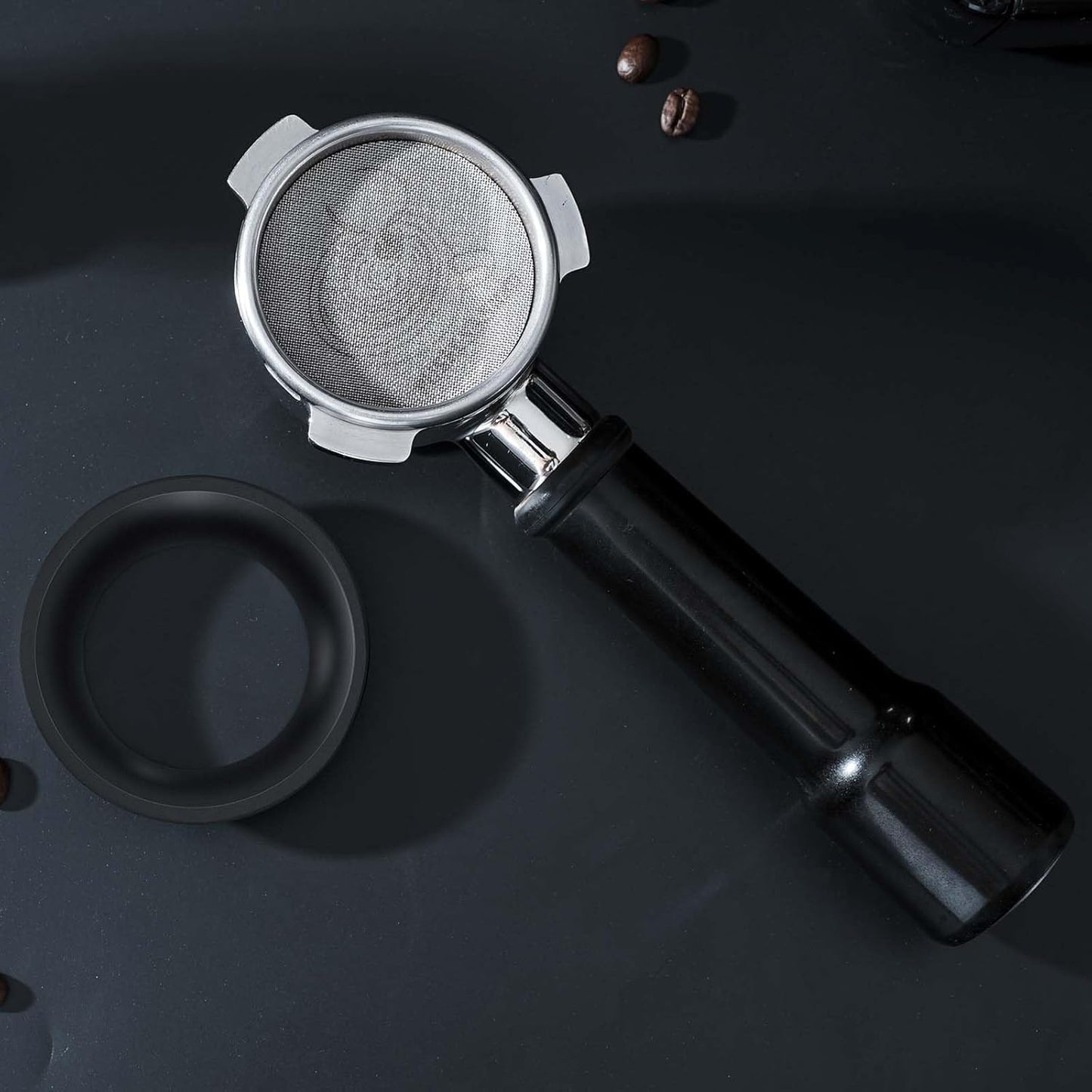 PUSEE 51mm Espresso Dosing Funnel & 51mm Puck Screen, Magnetic Coffee Dosing Ring Aluminum Metal,Reusable 1.7mm Thickness 150μm Espresso Puck Screen 316 Stainless Steel Fits 51mm Portafilter