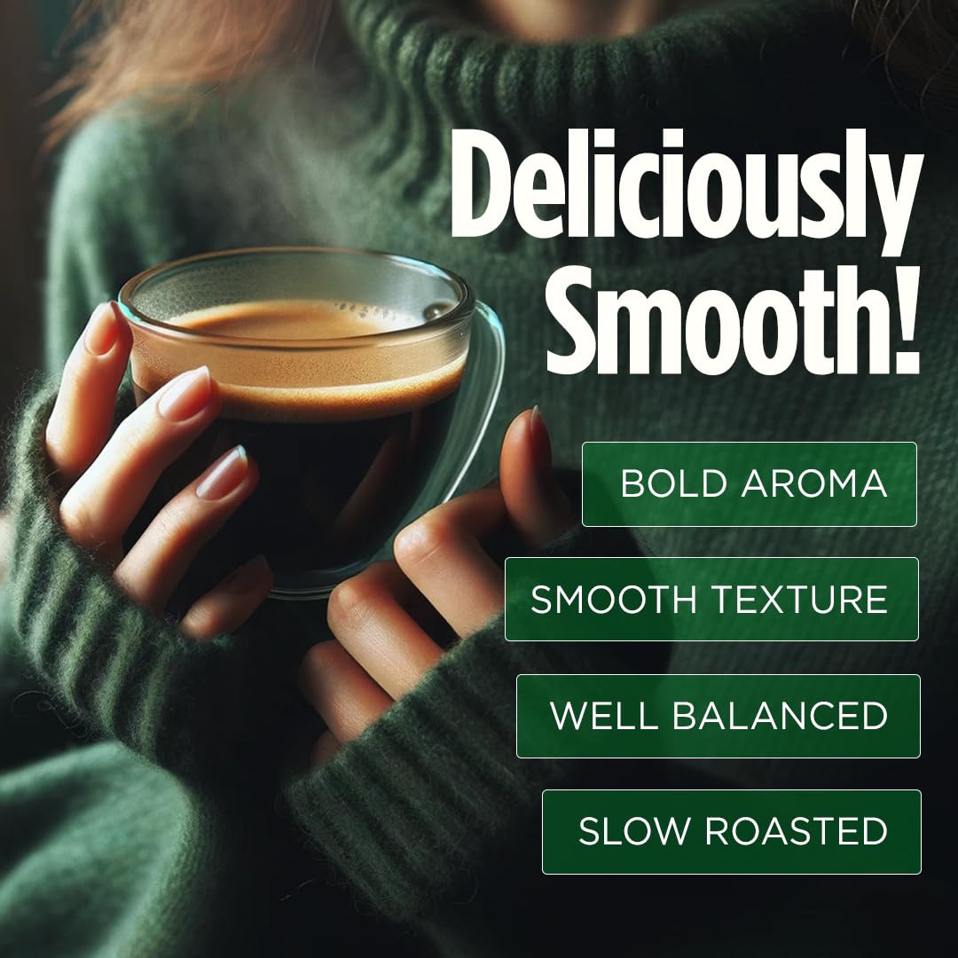 VitaCup Perfect Low Acid Instant Coffee Packets, Dark Roast Coffee, USDA Organic & Fair Trade, Third Party Tested for Mycotoxins & Pesticides, Single Origin, Clean & Pure, 24 ct