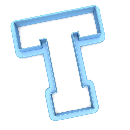 Sweet Prints Inc Varsity Letter T Cookie Cutter - Dishwasher Safe (Small: 3")