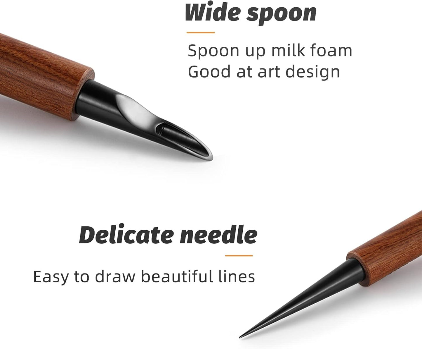 MHW-3BOMBER Latte Art Pen for Barista, Rosewood Coffee Art Pen for Latte/Cappuccino/Macchiato, Espresso Art Tool, CN5400R-OS