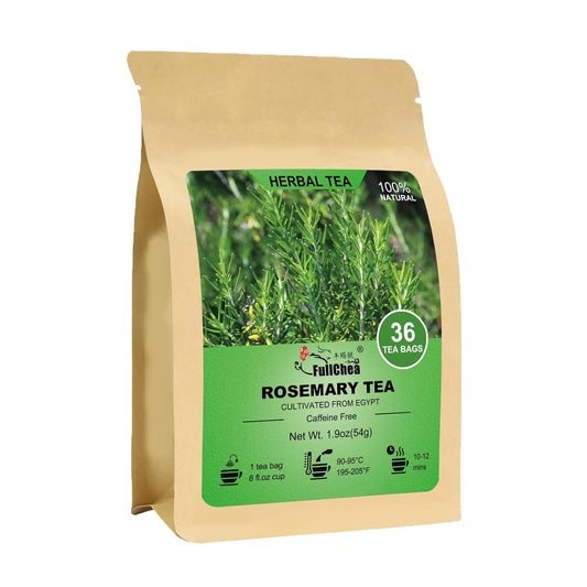 FullChea - Rosemary Tea Bags, 36 Teabags, 1.5g/bag - Premium Dried Rosemary Leaves - Cultivated From Egypt - Non-GMO - Caffeine-free - Distinct Flavor & Support Digestion