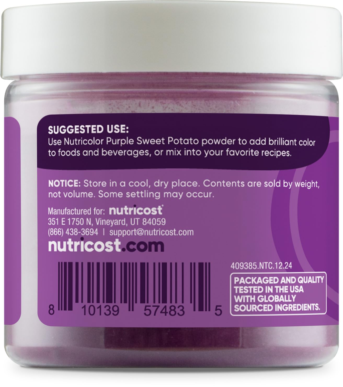 Nutricost Purple Plant Based Food Coloring From Purple Sweet Potato Powder (75 Servings) - Nutricolor Color Alternative For Food & Beverages
