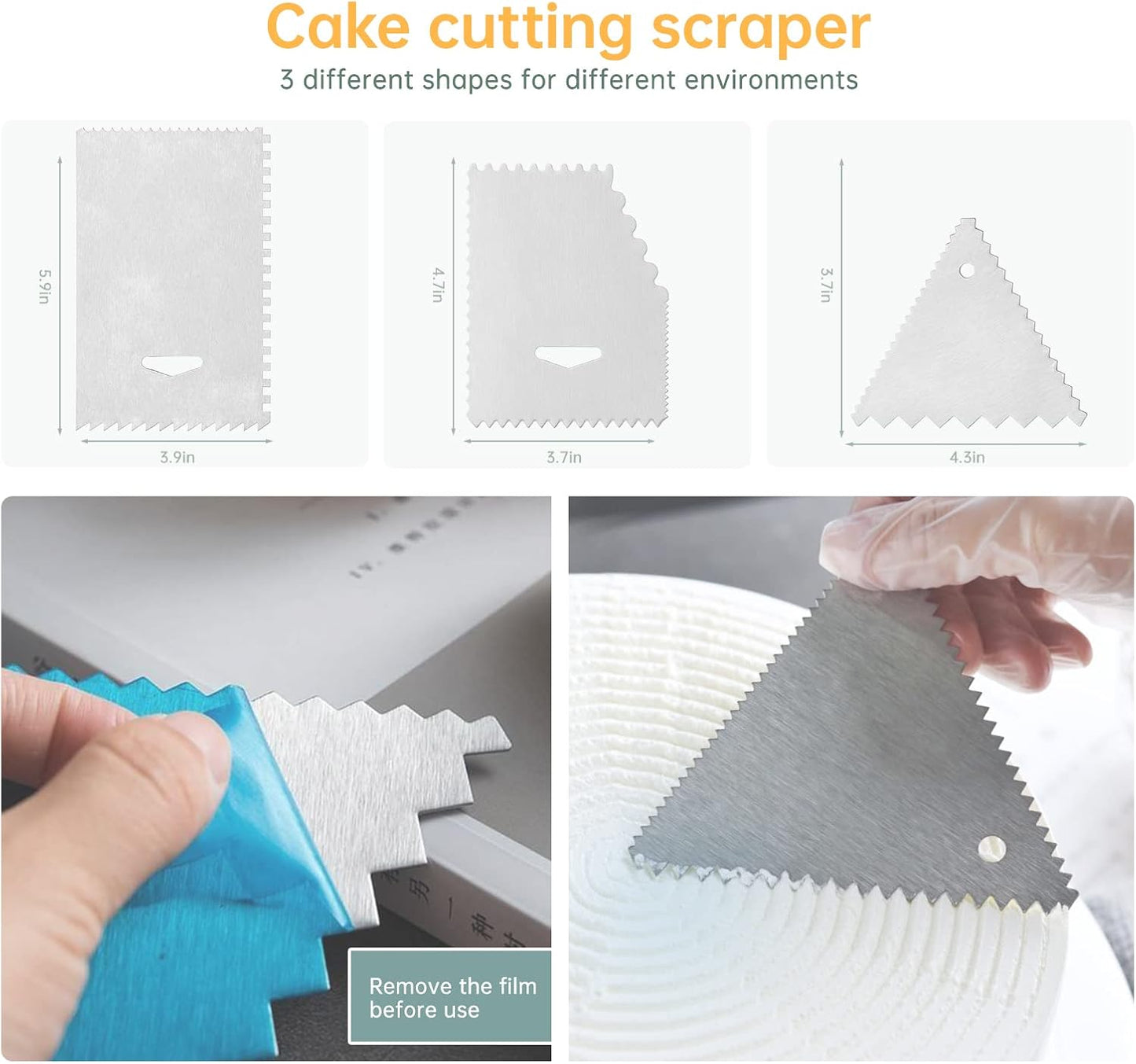 12 Inch Round Aluminum Revolving Cake Decorating Stand,35 pcs Cake Turntable Kit Supplies, Rotating Cake Stand,for Cake,Pastries and Cake Decorations