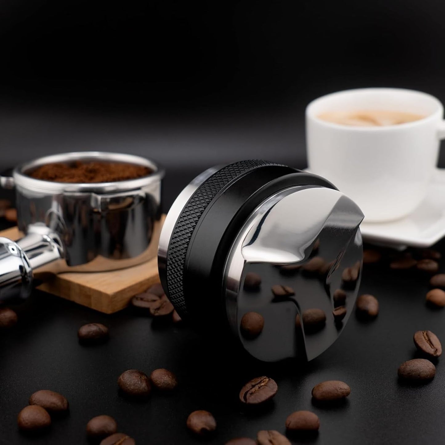 54mm Coffee Tamper and Distributor, Dual Head Coffee Leveler Fits for 54mm Breville Portafilter, Adjustable Depth Espresso Hand Tampers, Professional Barista Espresso Distribution Tool