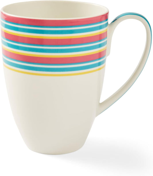 Spode Kit Kemp Mug | 17oz Calypso Stripe Coffee & Tea Mug | Made from Porcelain | Dishwasher and Microwave Safe | Vibrant Dinnerware Ideal for Summer