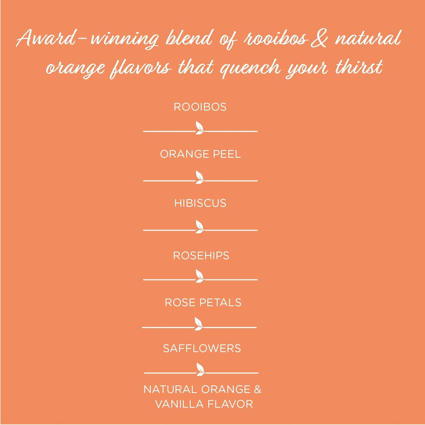 The Tea Spot Blood Orange Smoothie Herbal Tea | Blend of Rooibos Tea, Orange Peel, Hibiscus, Rosehips, Rose Petals, Safflowers, Natural Orange and Vanilla Flavors | Caffeine-Free 15 Tea Bags