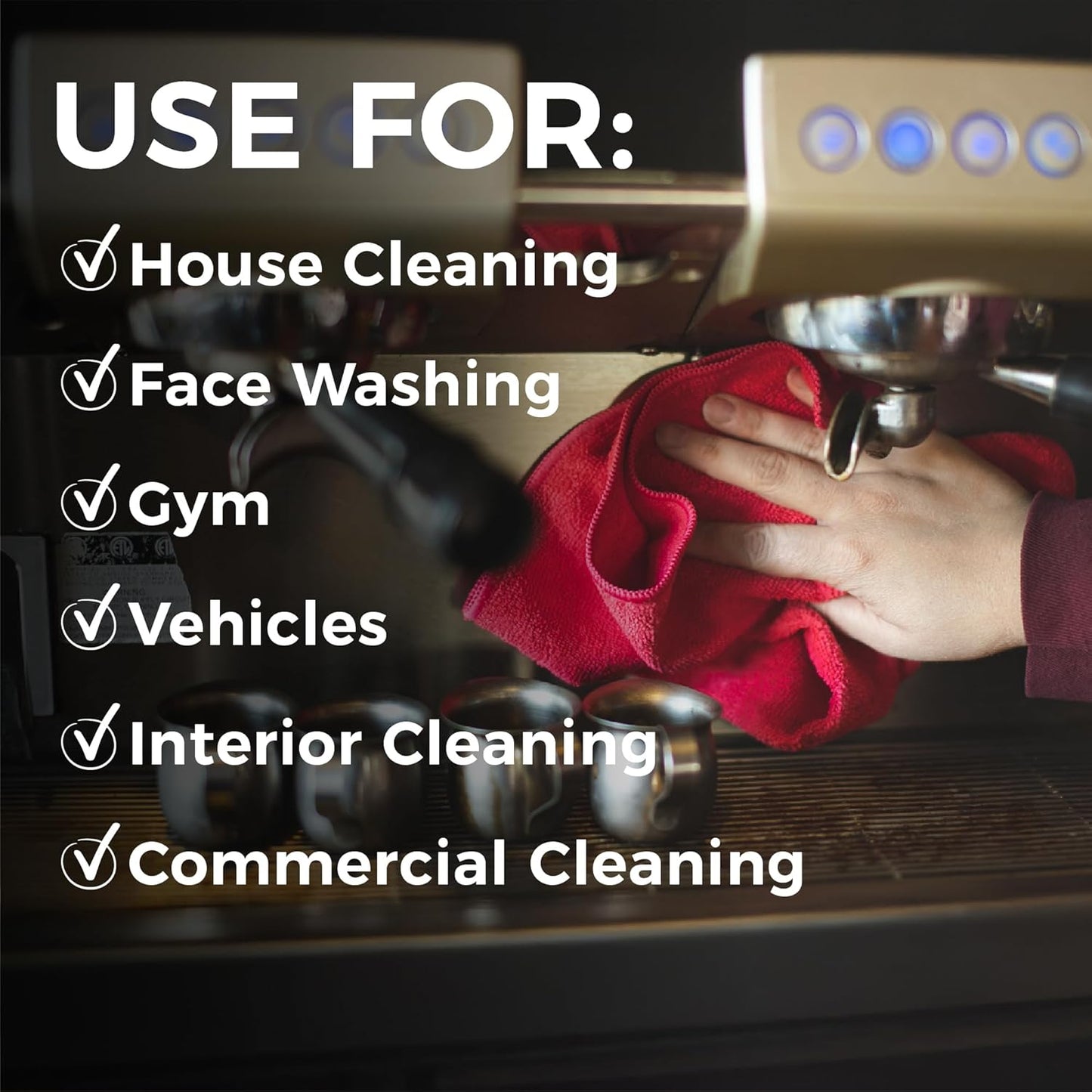 The Rag Company - All-Purpose Microfiber Terry Cleaning Towels - Commercial Grade, Highly Absorbent, Lint-Free, Streak-Free, Kitchens, Bathrooms, Offices, 300gsm, 12in x 12in, Midnight (12-Pack)