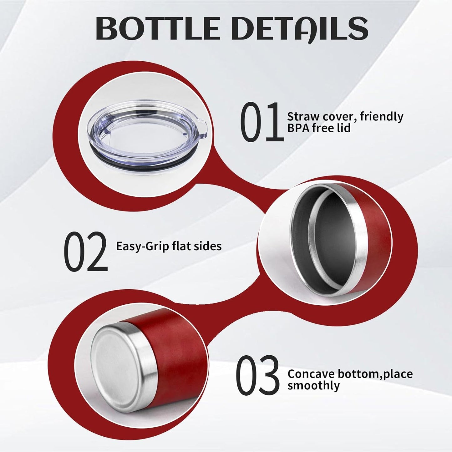 StarSpeed 20oz Tumbler Bulk with Lid, Stainless Steel Insulated Tumblers Double Wall Vacuum Insulated Travel Mug, Powder Coated Coffee Cups for Hot and Cold Drinks(Wine Red,6)