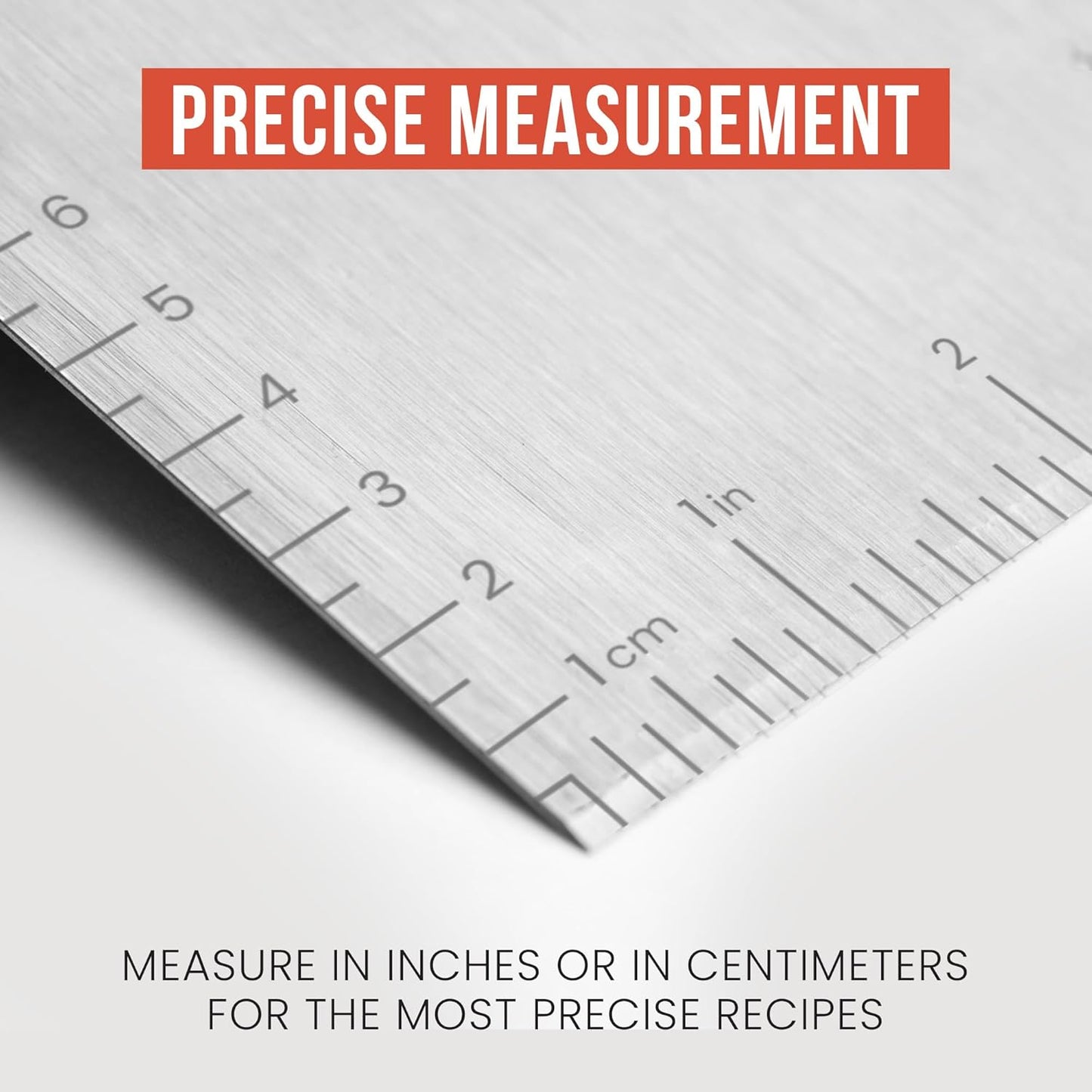 Chef Pomodoro Stainless Steel Bench Scraper 6" for Bread, Pizza and Pastry, Dough Scraper, Kitchen Scraper Tool, Sharp Edge Food Scraper Tool Kitchen, Heavy Duty Bench Knife, Nonslip Pastry Cutter