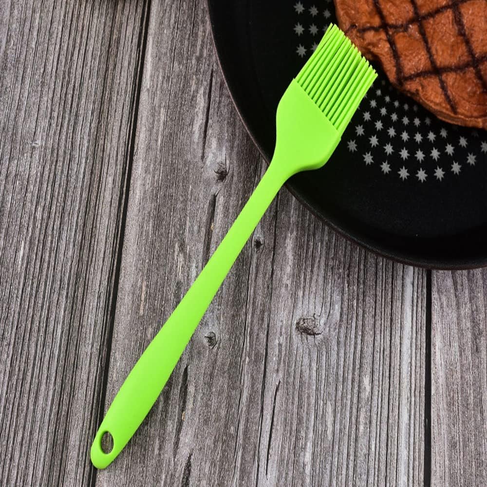 Silicone brush, Oil Brush for BBQ Kitchen Cooking Baking and Grilling（5 PCS,Green)