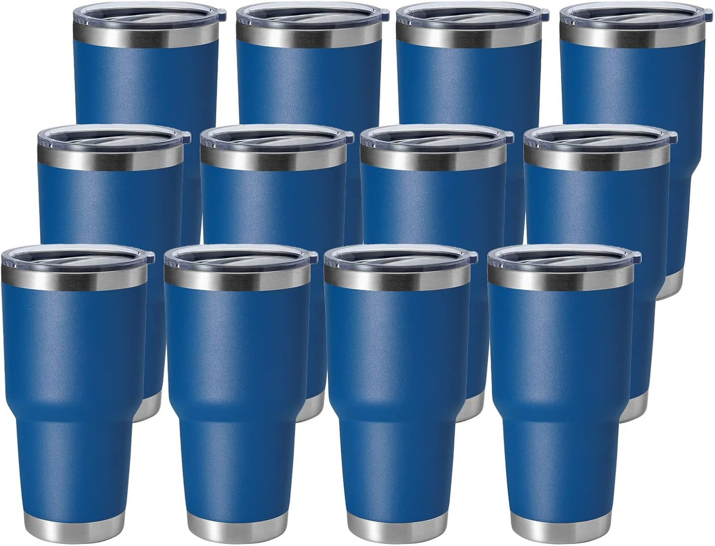 HASLE OUTFITTERS 30oz Stainless Steel Tumbler, Double Wall Vacuum Insulated Travel Mug Tumbler, Durable Insulated Coffee Mug, Gift Box Set (Dark Blue, 12)