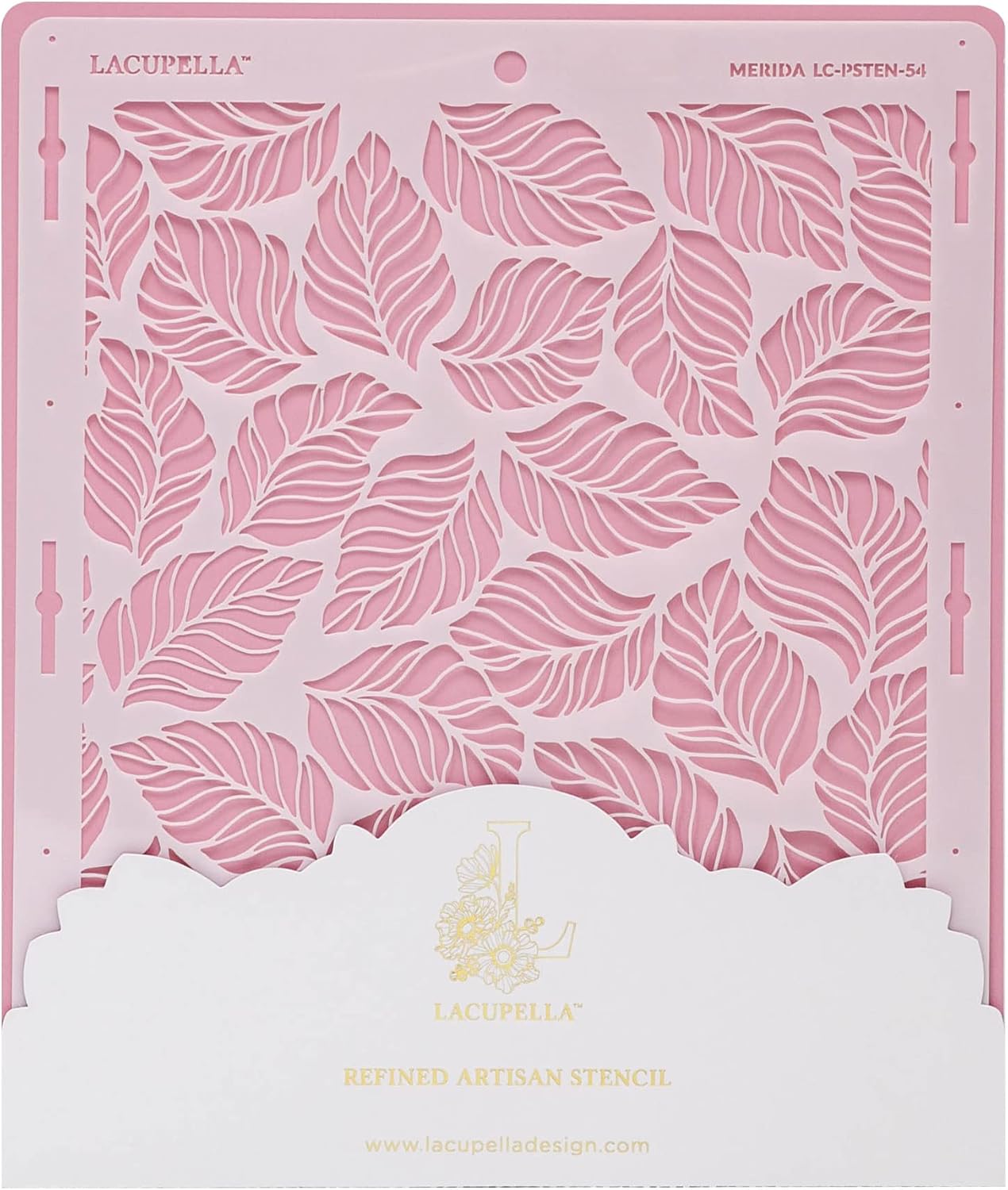 Large Cake Decorating Stencil (Merida) Falling Leaves Pattern