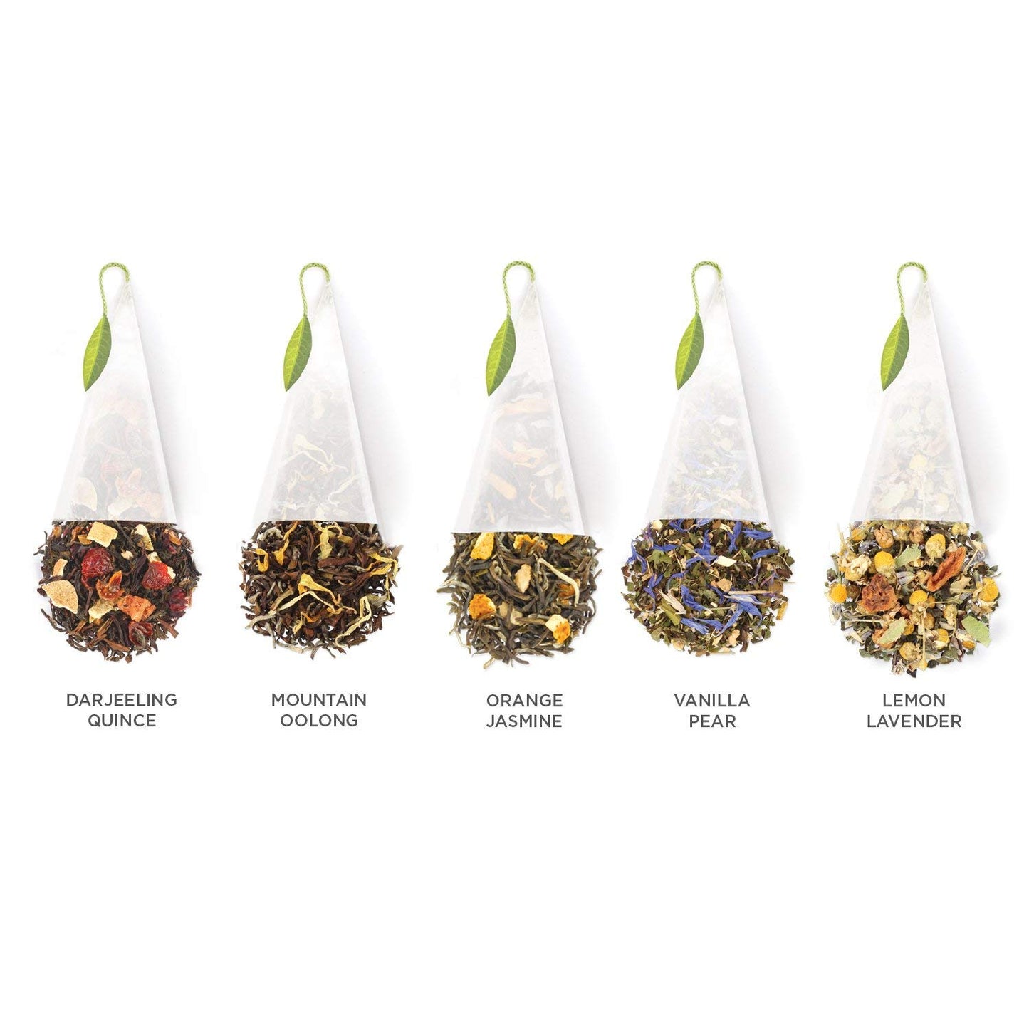 Tea Forte Lotus Petite Presentation Box Tea Gift Set Sampler, 10 Assorted Variety Handcrafted Pyramid Infuser Bags, Black, Green, Oolong, White, Herbal Blends