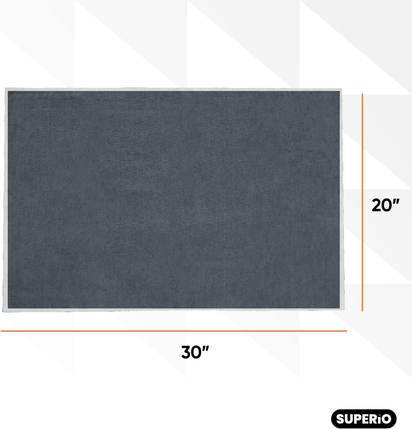 Superio Microfiber Cleaning Cloth 2-Pack, Extra Large 20 x 30 inches, Scratch Free, Quick Dry, Machine Washable, Multi-Purpose Towel for Floor, Car, Glass, Kitchen, Bathroom