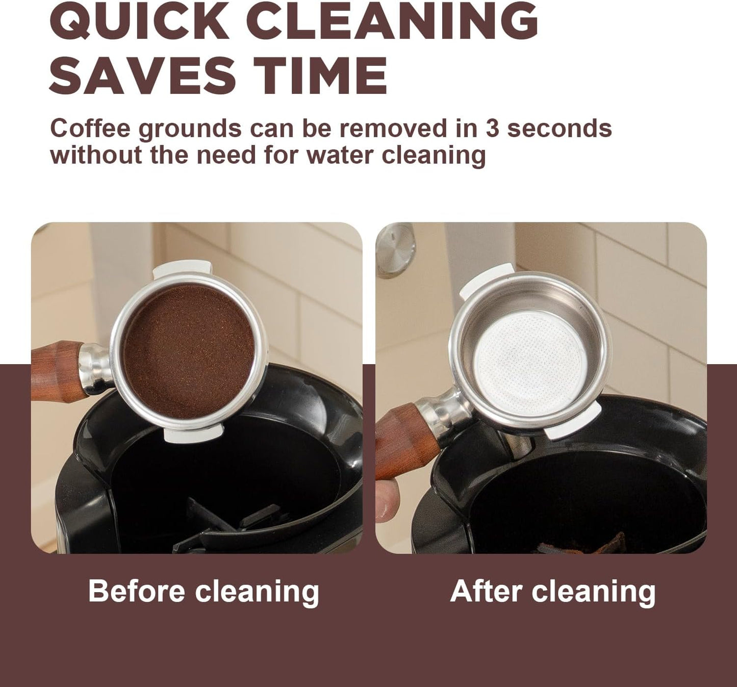 NUETRAL NS300 Electric Portafilter Cleaner-Automatic Coffee Grounds Cleaning Machine-Knock box for Espresso coffee-Espresso Puck Sucker-Innovative Espresso Machine Accessories(Embedded)
