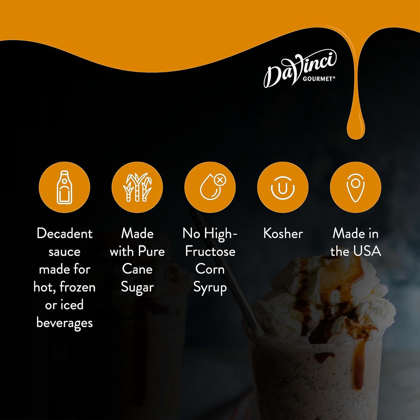 DaVinci Gourmet Sugar Free Caramel Sauce, 64 Fluid Ounces (Pack of 1)