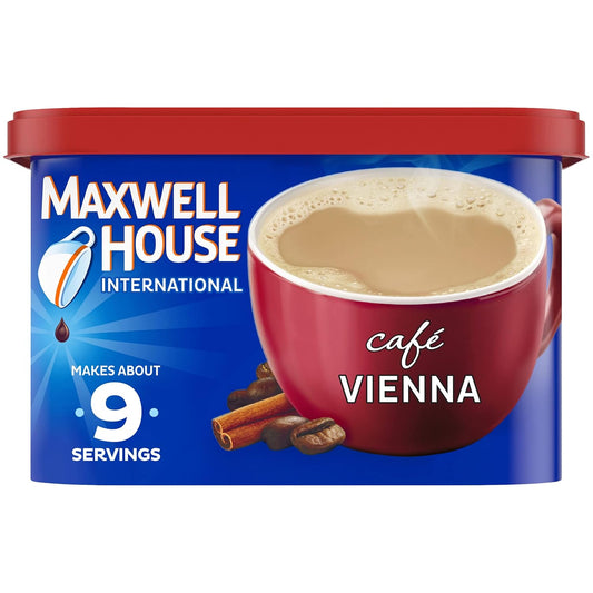 Maxwell House International Vienna Café-Style Instant Coffee Beverage Mix, 9 oz. Canister