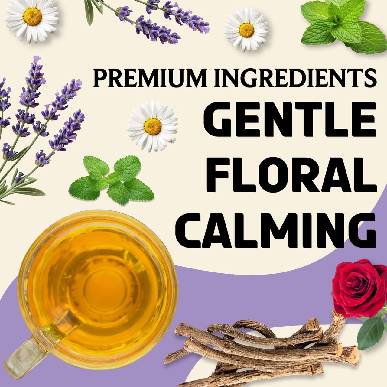 BREWIX, Valerian Comfort Tea for Sleep and Relaxation (40+ Cups, 2.82oz/80g) Caffeine-Free and Calming for Bedtime | Valerian Root, Chamomile & Lavender | Perfect Wellness Sleep