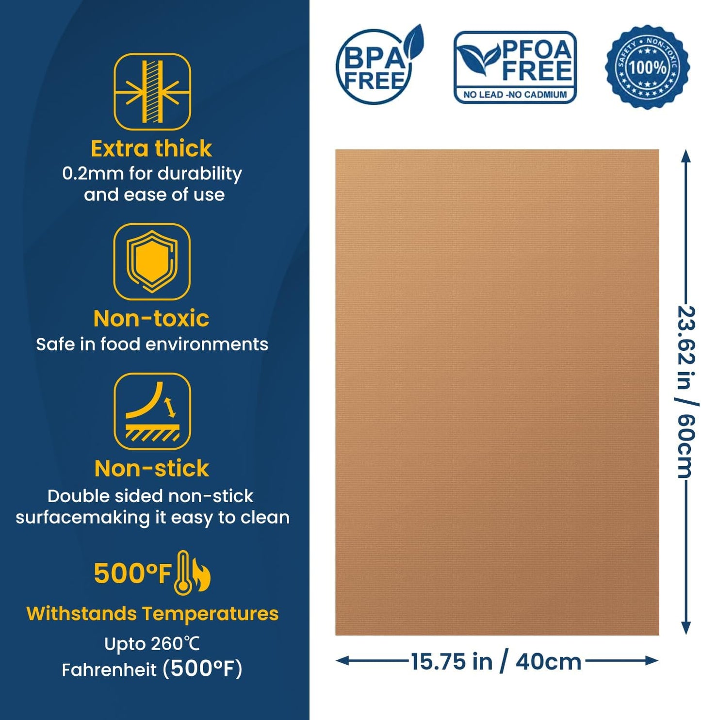 Oven Liners for Bottom of Oven -2Pack Large Heavy Duty Oven Mat, Toaster Gas Stove Oven Liner,Oven Covers for Electric Stove,Grill Mat - BPA & PFOA Free Kitchen Accessory to Keep Oven Clean