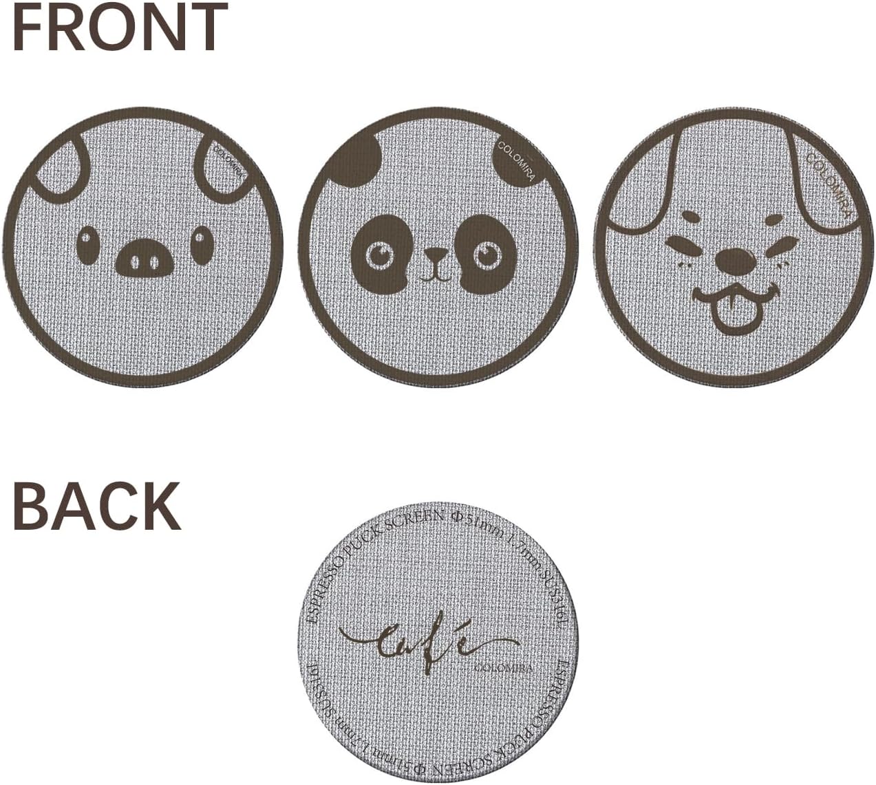 54mm Espresso Accessories Kit, Dosing Funnel and Puck Screen Set, Magnetic Coffee Funnel, 53.5mm Reusable Espresso Puck Screen, Espresso Tools(Piggy)