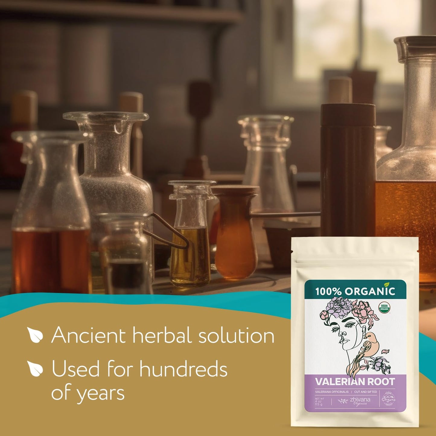 Super Value Pack 5 LB - Organic Valerian Root Tea - Valarian Tea - Stress Release, Nervous System Support - Sleep Better & Longer